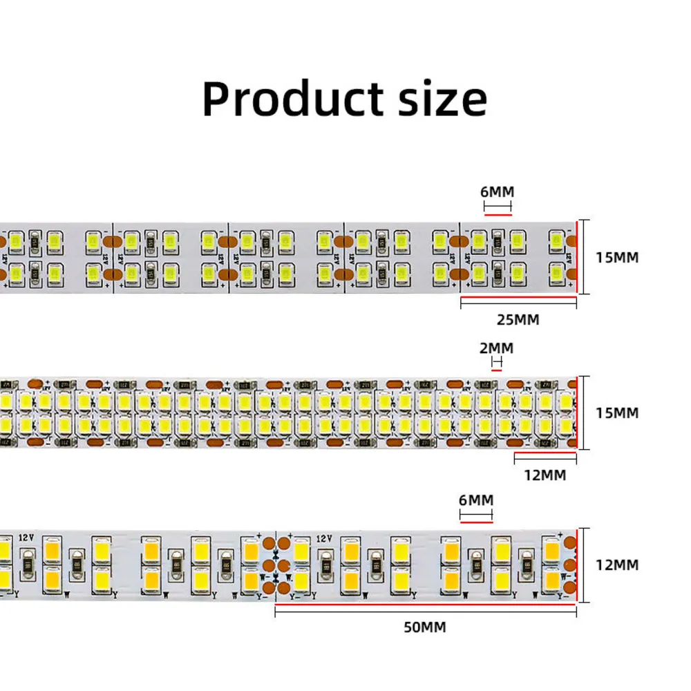 LED LINEAR STRIP 12V24V 15mm 2835 240*2D - Image 4